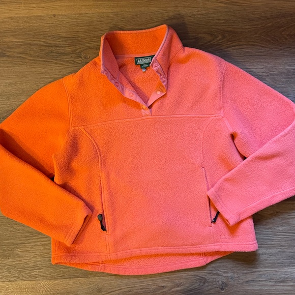 L.L Bean Fleece Snap T Pullover Large - Picture 1 of 4